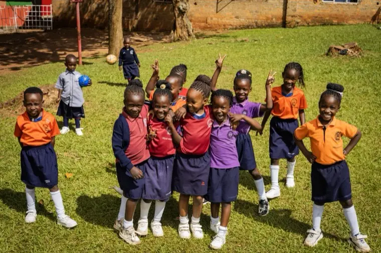 Learners on the school field