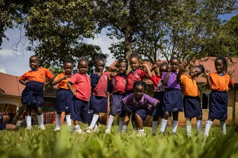 A group of learners on the field